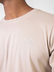 Stone Beige Long Sleeve Crew Neck T-Shirt