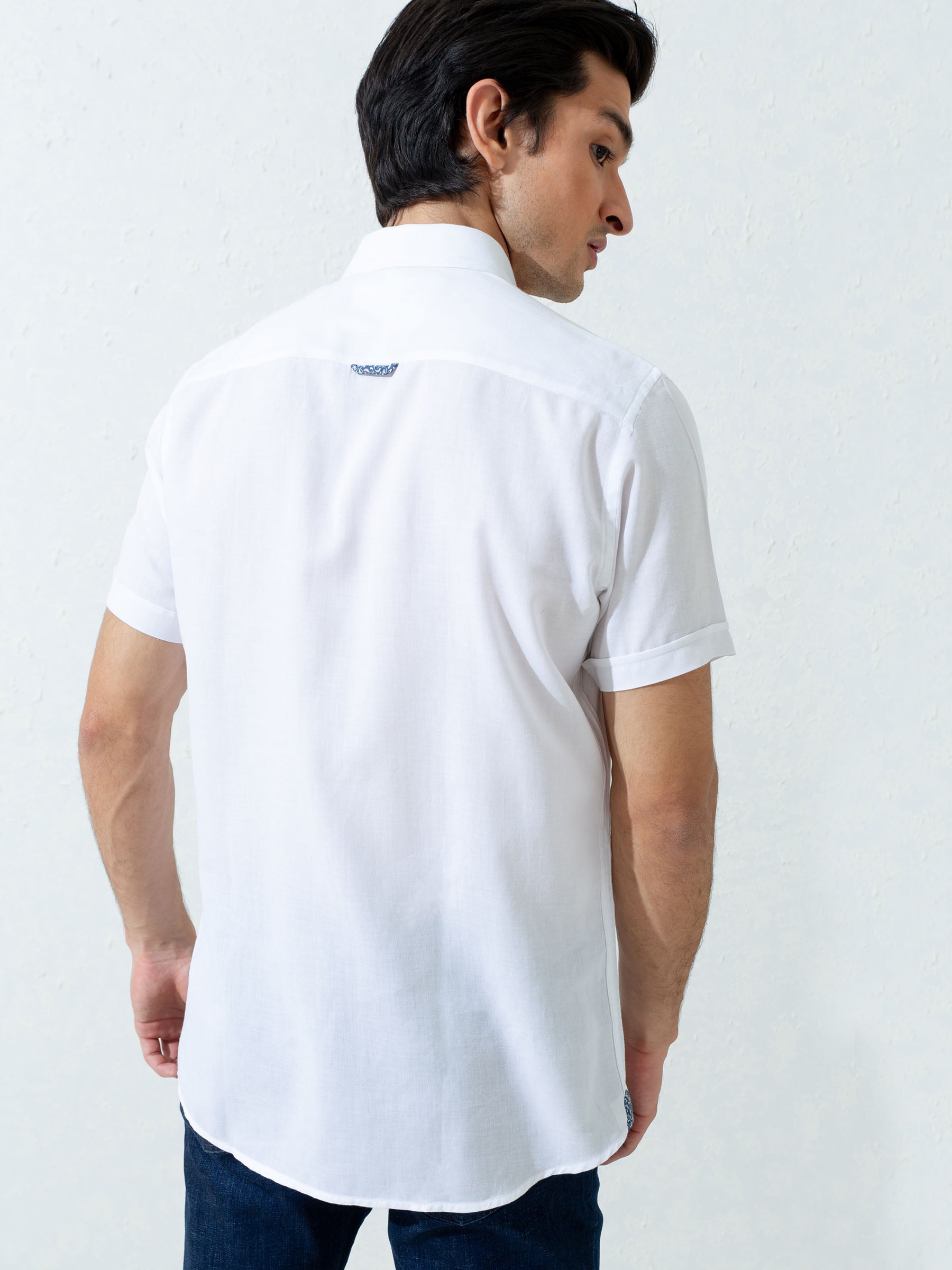 Super Light White Half Sleeve Shirt