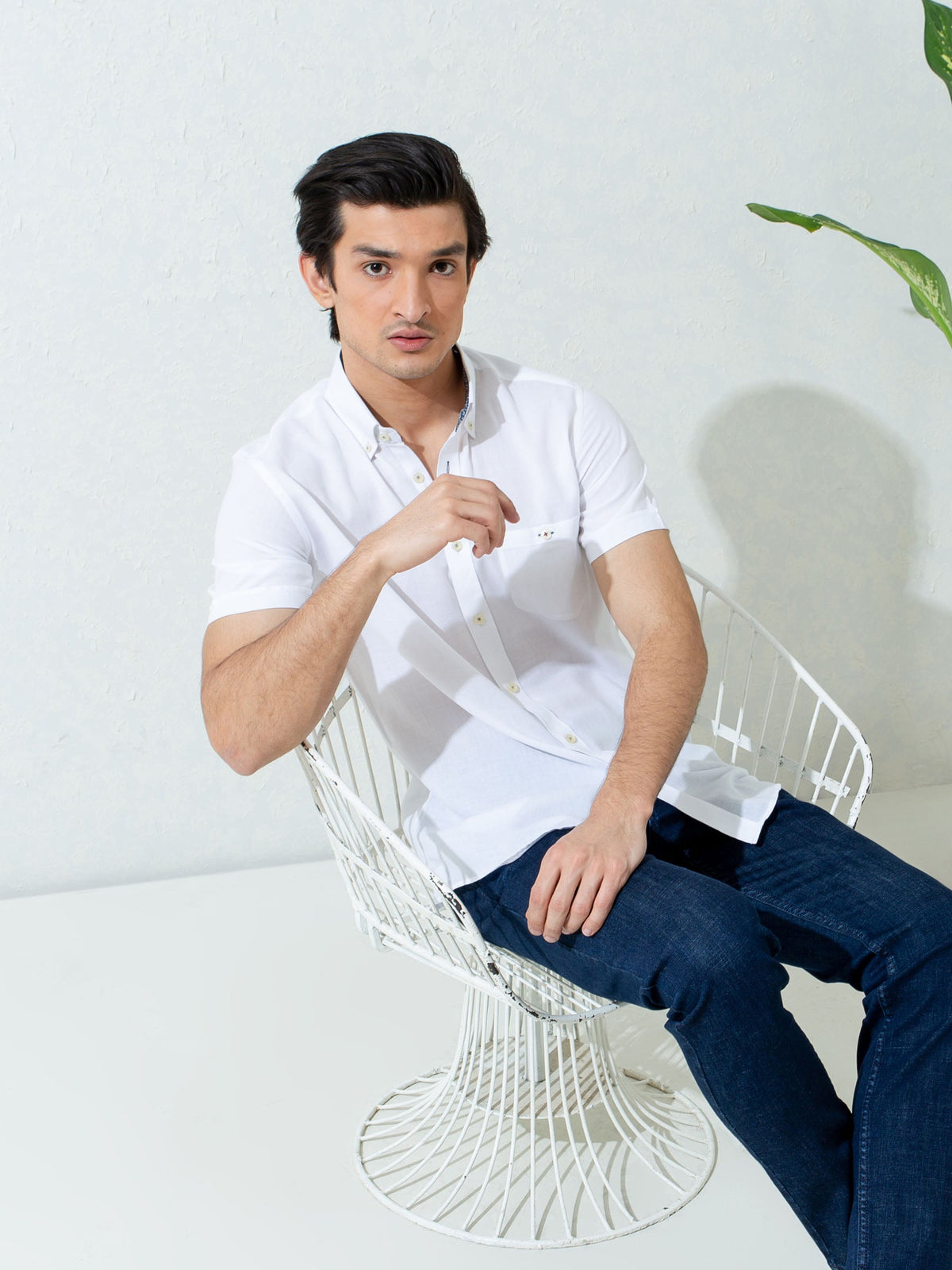 Super Light White Half Sleeve Shirt