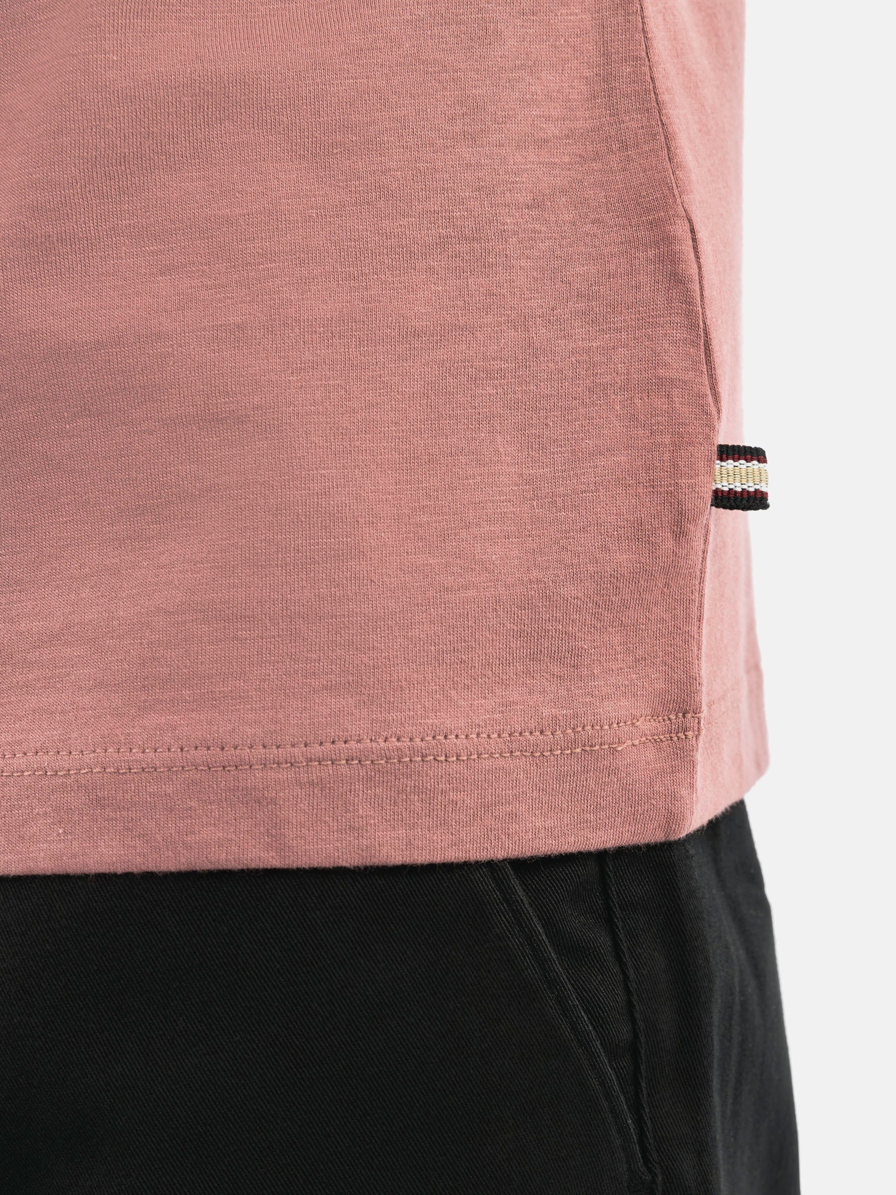 Tea Pink Basic Crew Neck T-Shirt