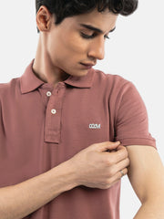 Tea Pink Basic Pique Polo Shirt