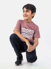 Tea Pink Graphic 'Hidden' Printed Casual Tee