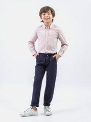 Tea Pink Micro Gingham Button Down Casual Shirt