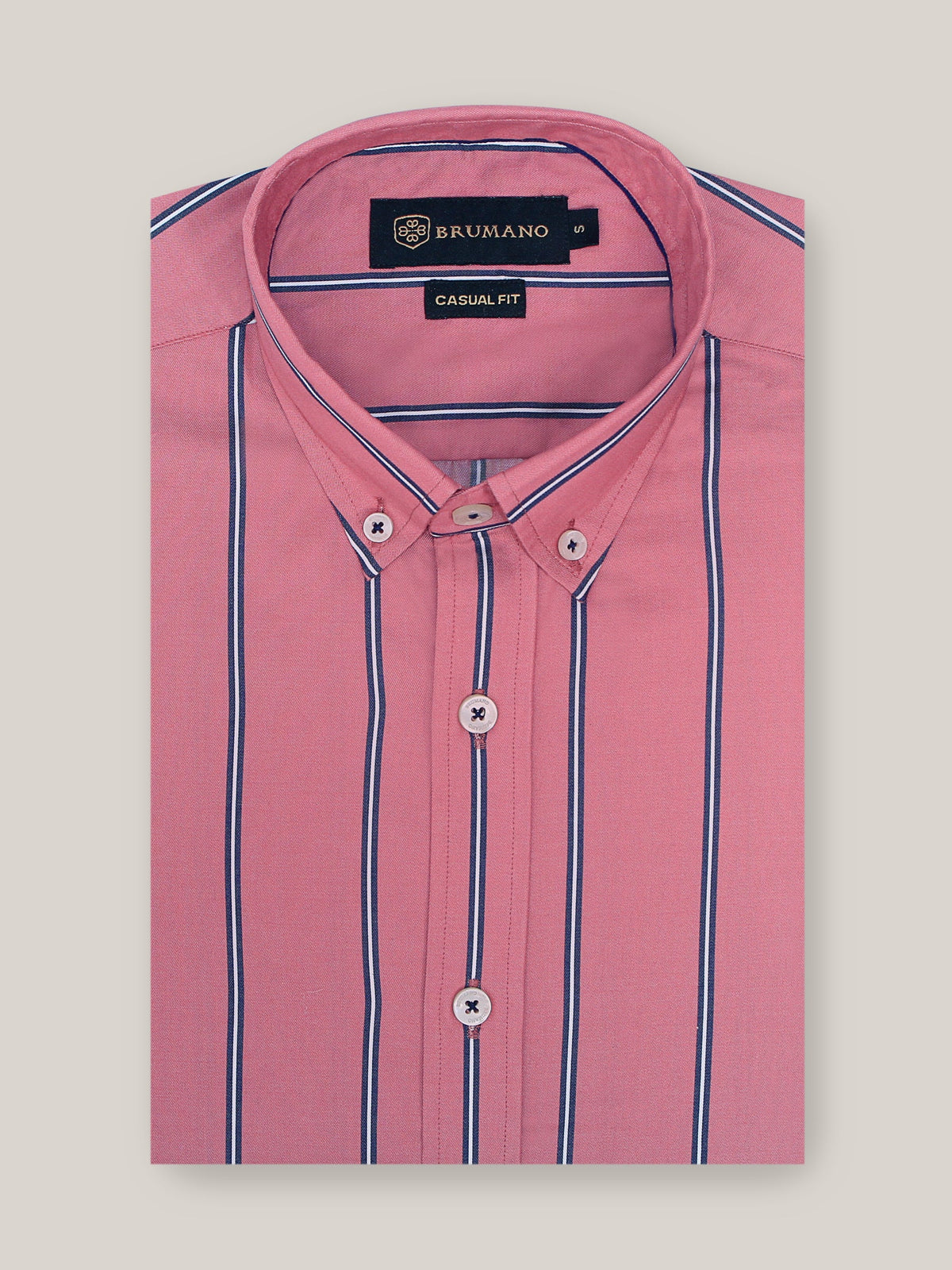 Tea Pink Striped Button Down Shirt