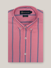 Tea Pink Striped Button Down Shirt