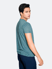 Teal Blue Light Weight V-Neck T-Shirt