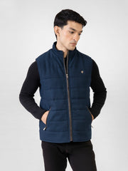 Teal Blue Wool Structured Sleeveless Zipper