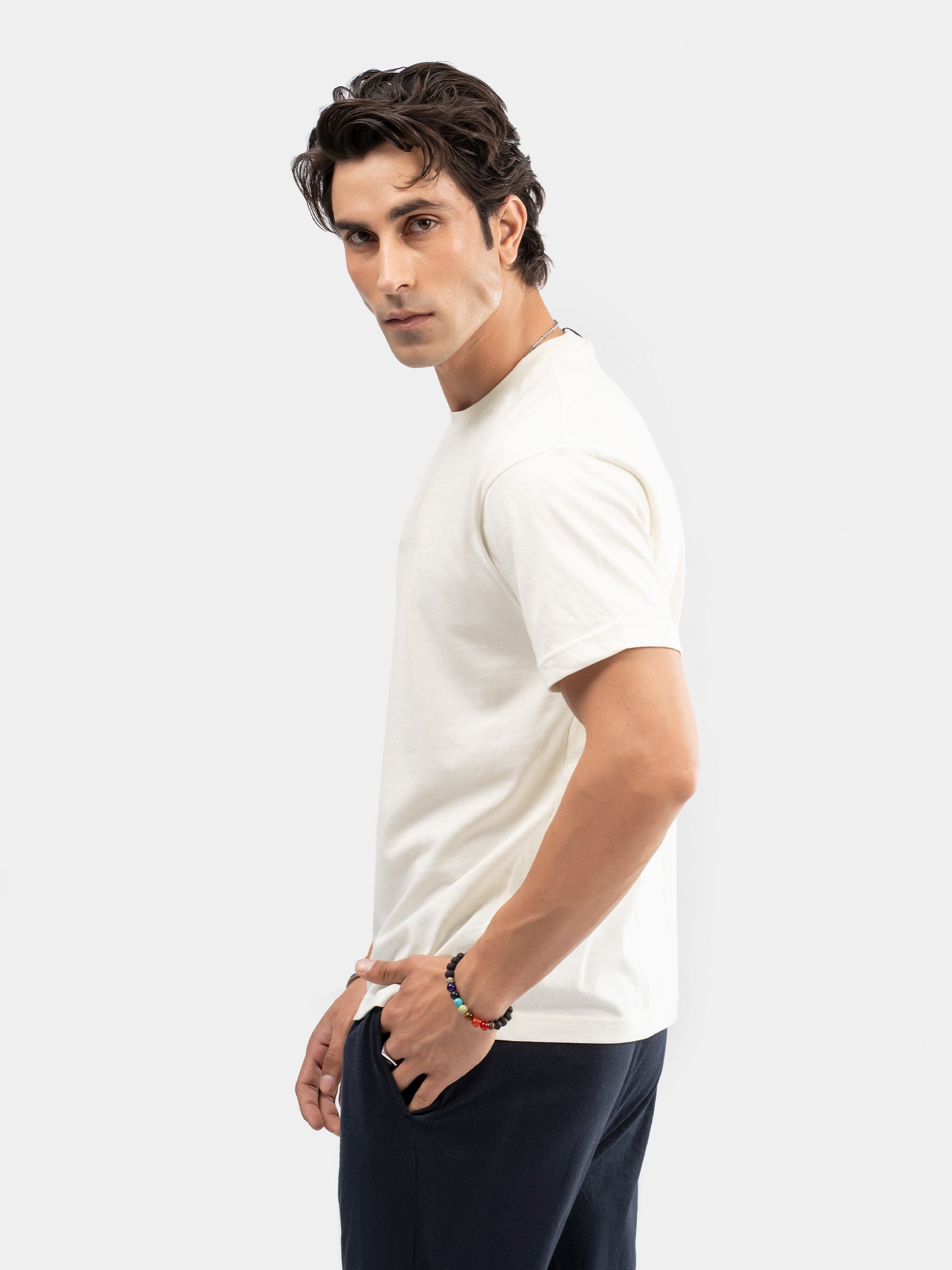 Vanilla Regular Fit Crew Neck T-Shirt