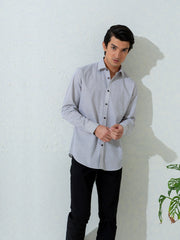 White & Black Printed Shirt