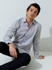 White & Black Printed Shirt