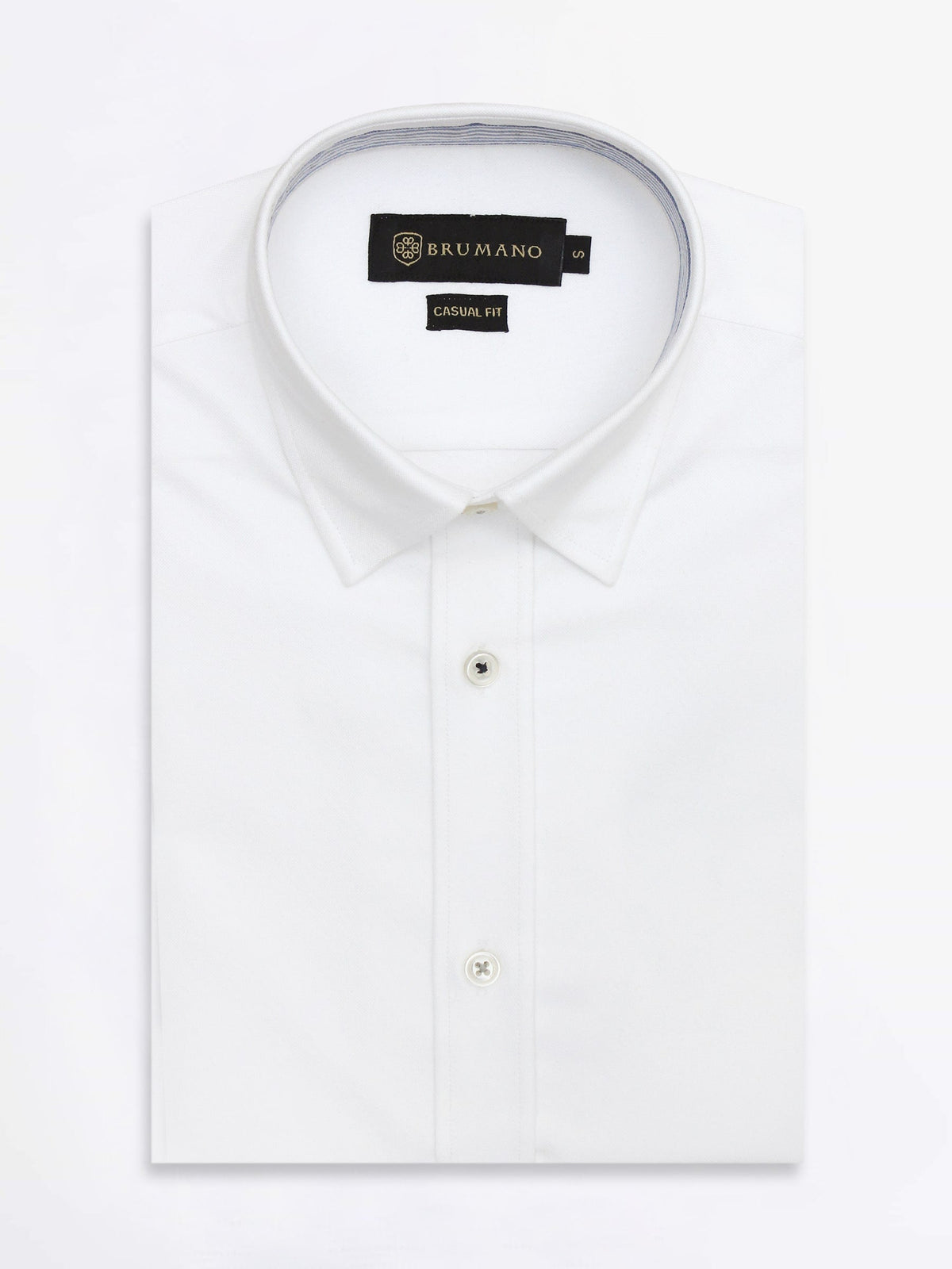 White Oxford Shirt With Blue Elbow Patch