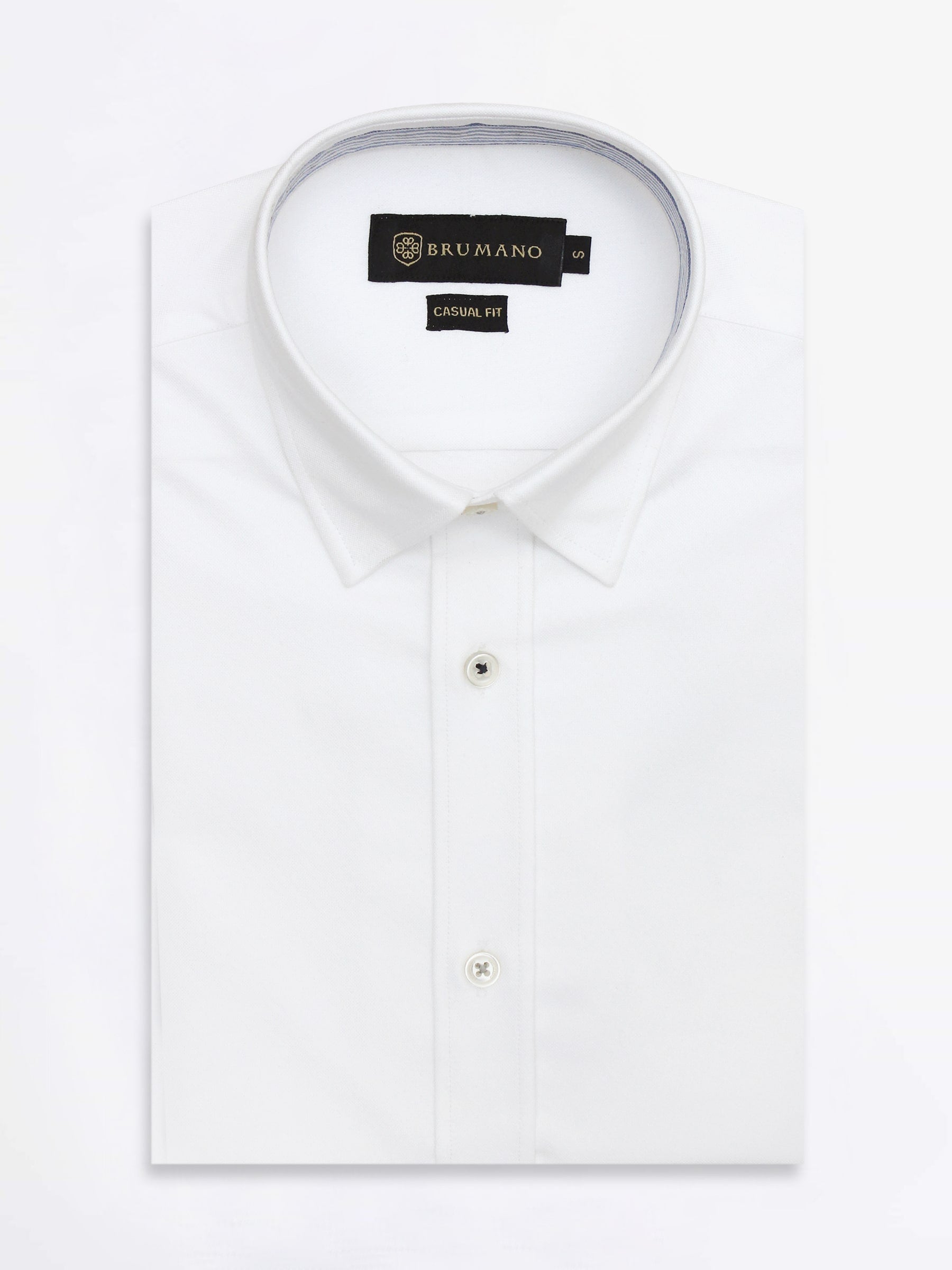 White Oxford Shirt With Blue Elbow Patch