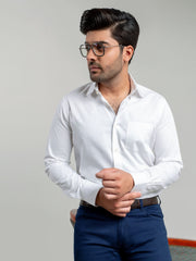 White Twill Formal Shirt