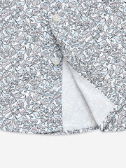White & Blue Paisley Printed Long Sleeve Shirt - Junior
