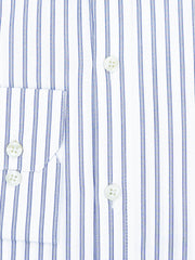 White & Blue Striped Super Fine Shirt - Luxe