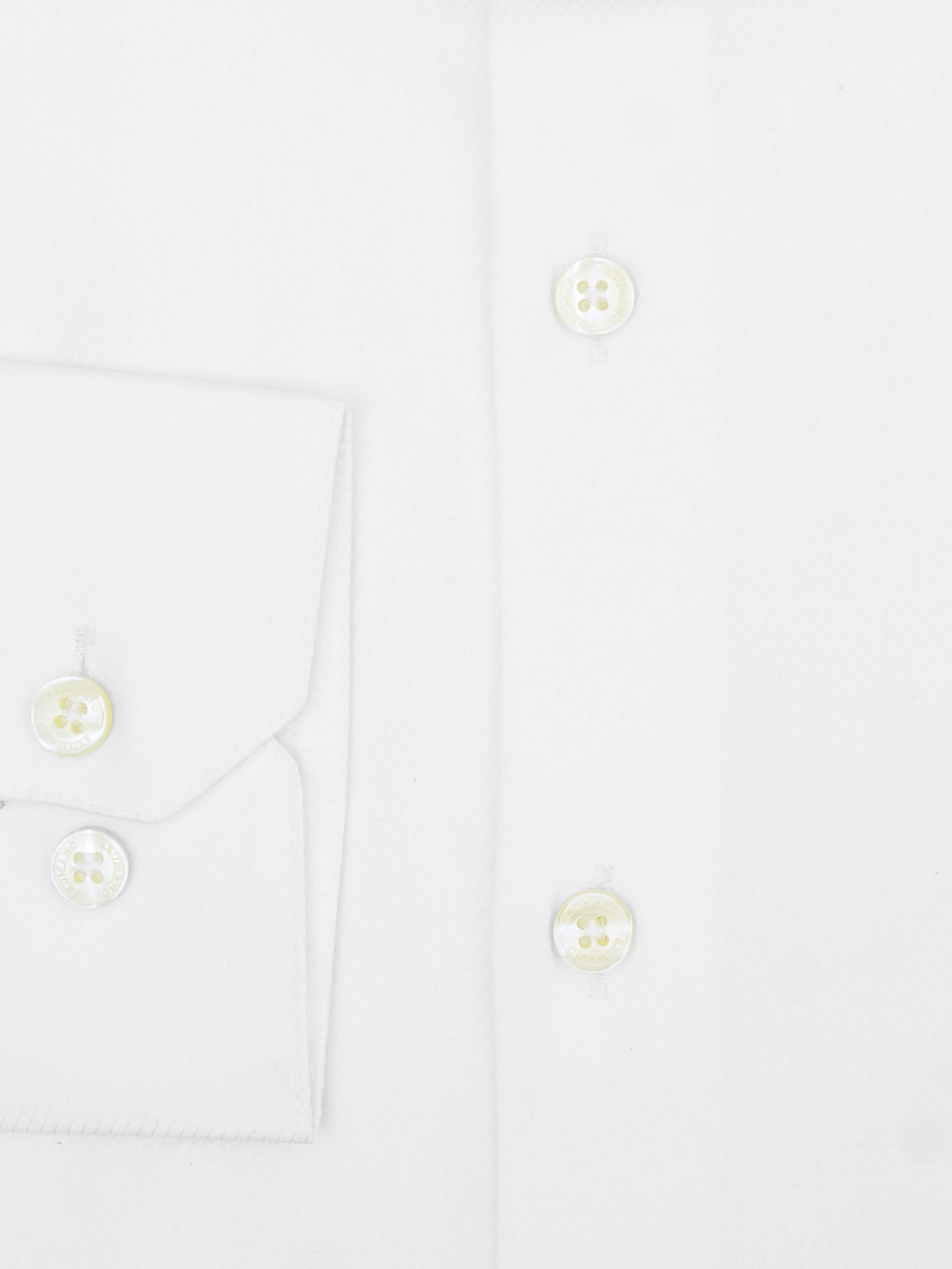 White Self Striped Formal Shirt - Luxe