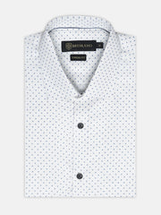 White Polka Dot Printed Shirt