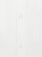 White Self Striped Formal Shirt