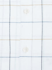 White Windowpane Checkered Formal Shirt