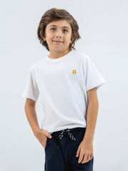 White 100% Cotton Casual Tee