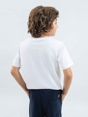 White 100% Cotton Casual Tee