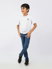 White Basic Crew Neck Casual T-Shirt