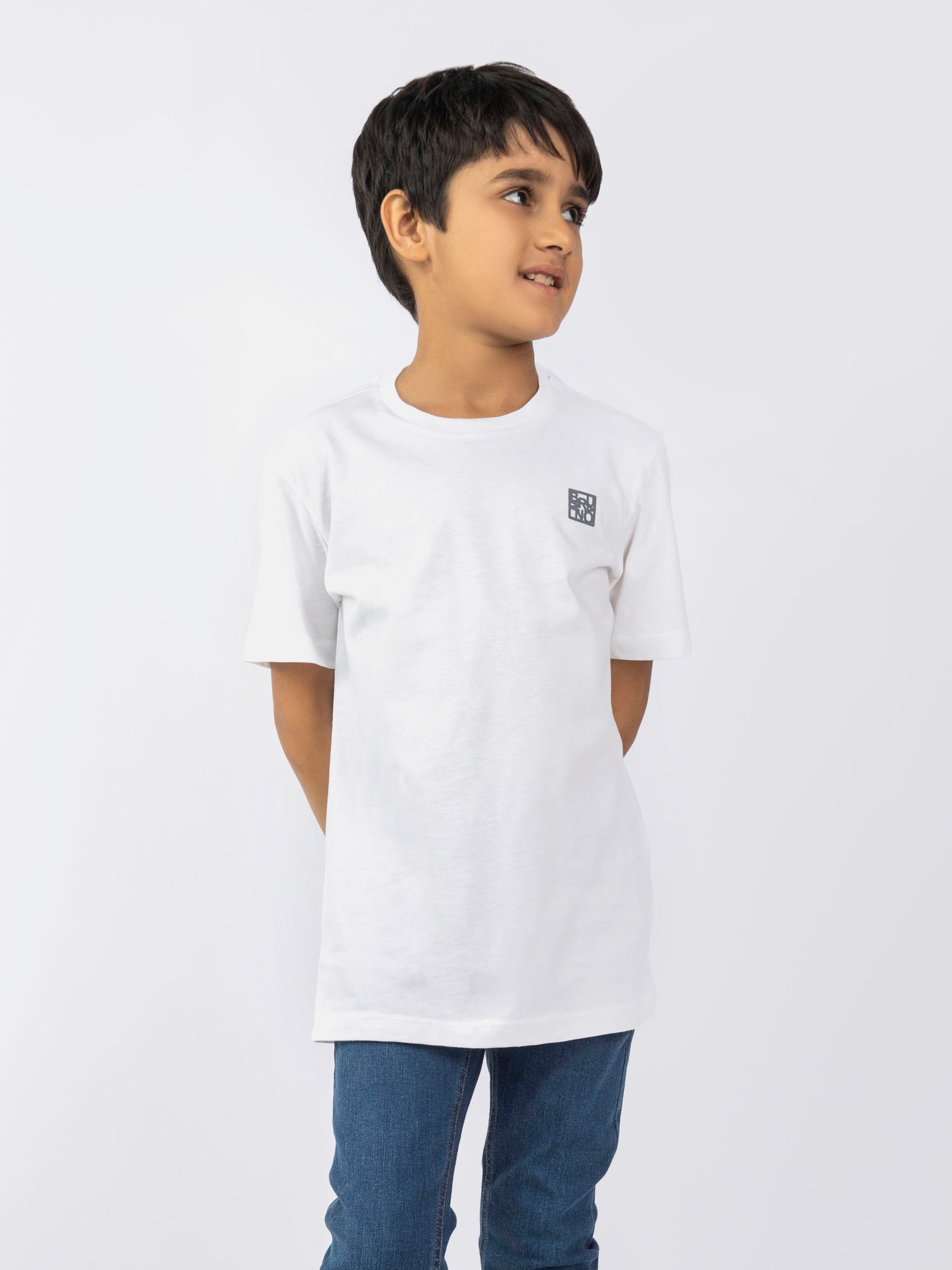 White Basic Crew Neck Casual T-Shirt