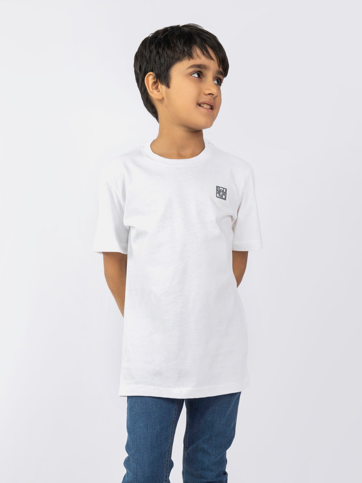 White Basic Crew Neck Casual T-Shirt