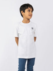 White Basic Crew Neck Casual T-Shirt