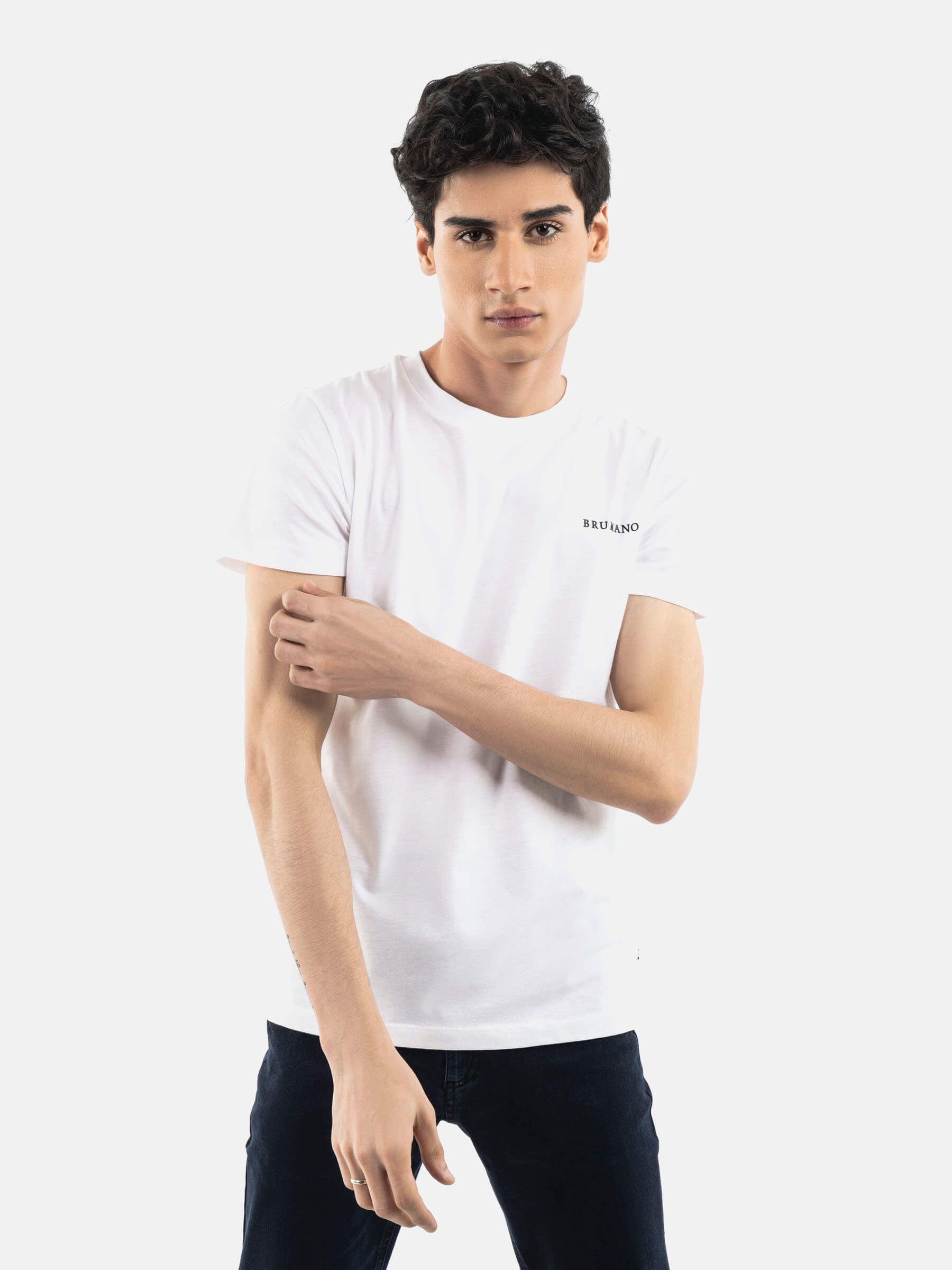 White Basic Crew Neck T-Shirt
