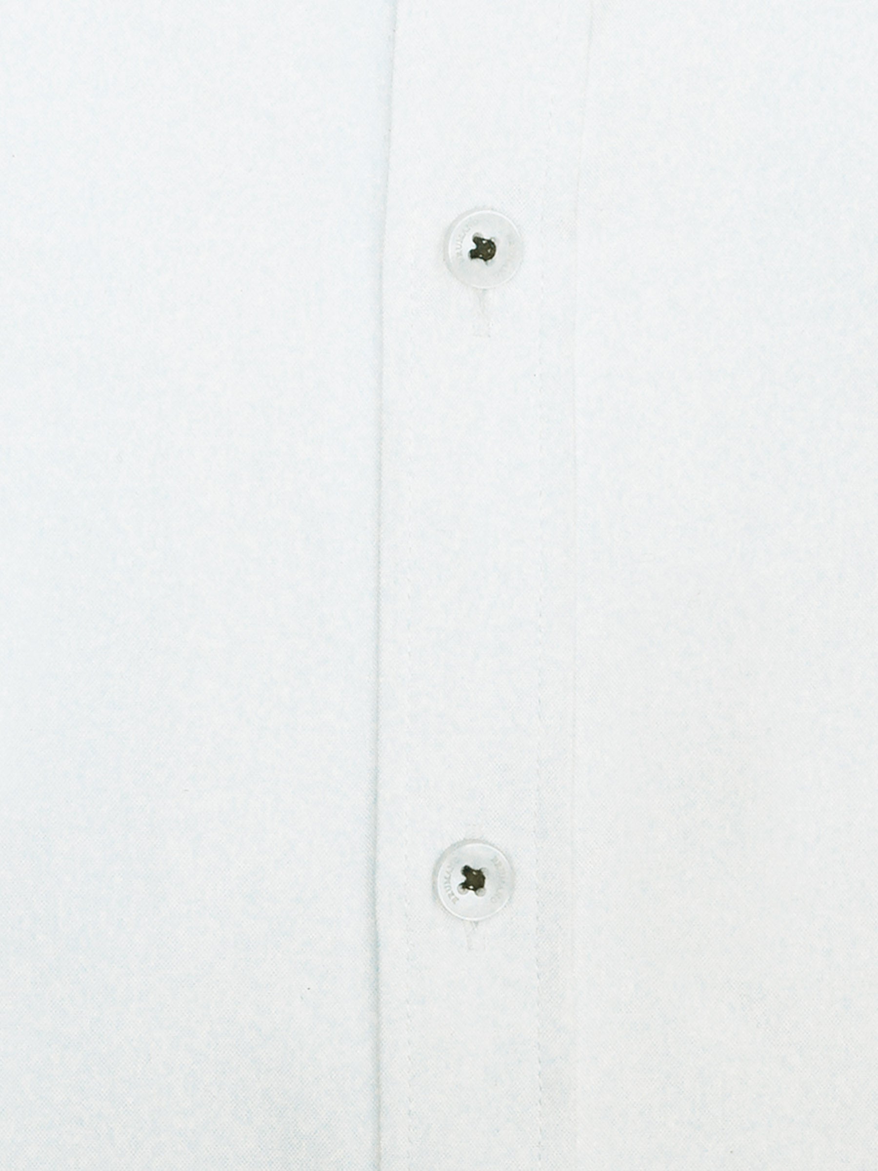 White Button Down Poplin Shirt With Inner Collar Detailing