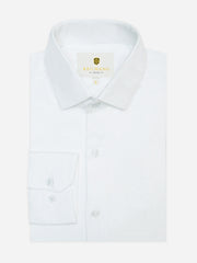 White Dobby Structured Formal Shirt - Luxe