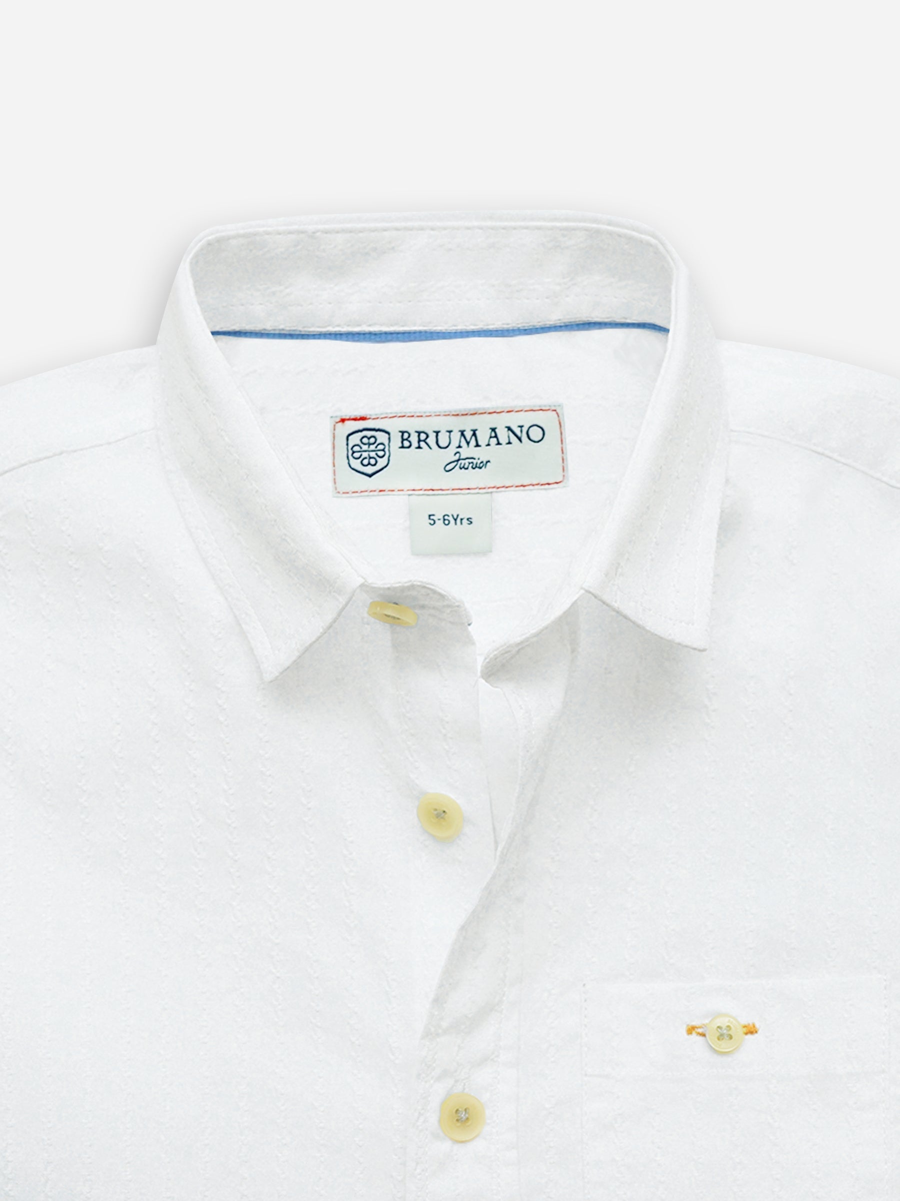 White Dobby Structured Half Sleeve Casual Shirt