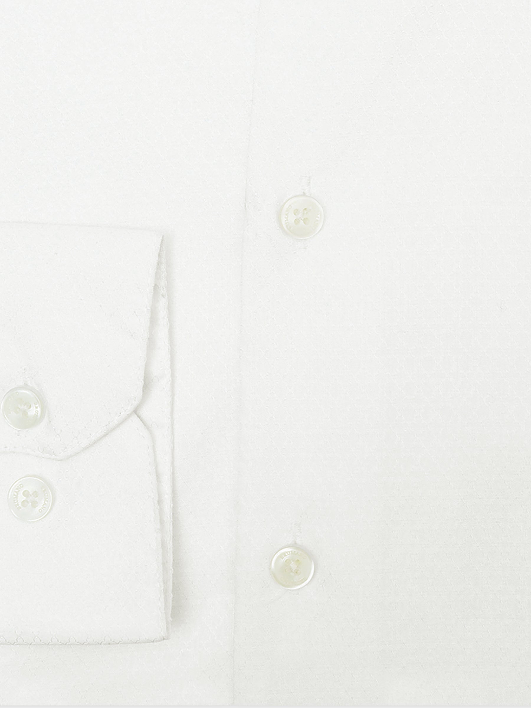 White Jacquard Structured Formal Shirt - Luxe