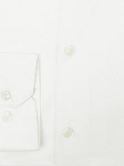 White Jacquard Structured Formal Shirt - Luxe