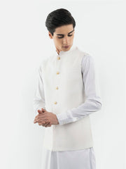 White Linen & Silk Sartoria Waistcoat