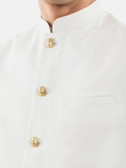 White Linen & Silk Sartoria Waistcoat