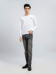 White Long Sleeve Crew Neck T-Shirt