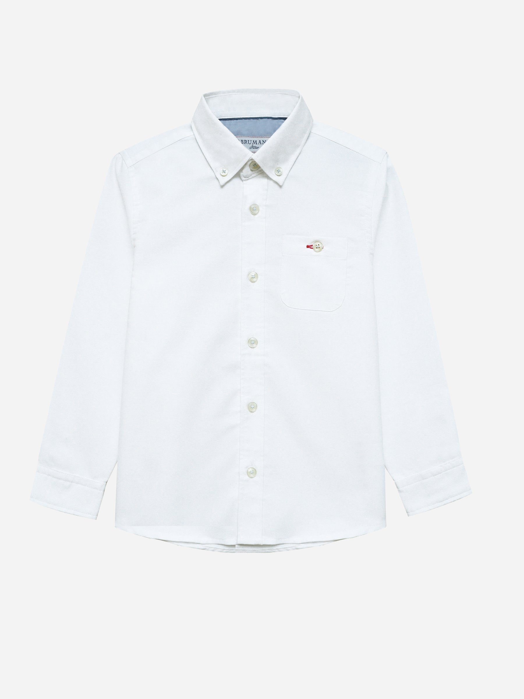 White Oxford Button Down Casual Shirt - Junior