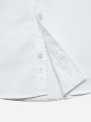 White Oxford Button Down Casual Shirt - Junior