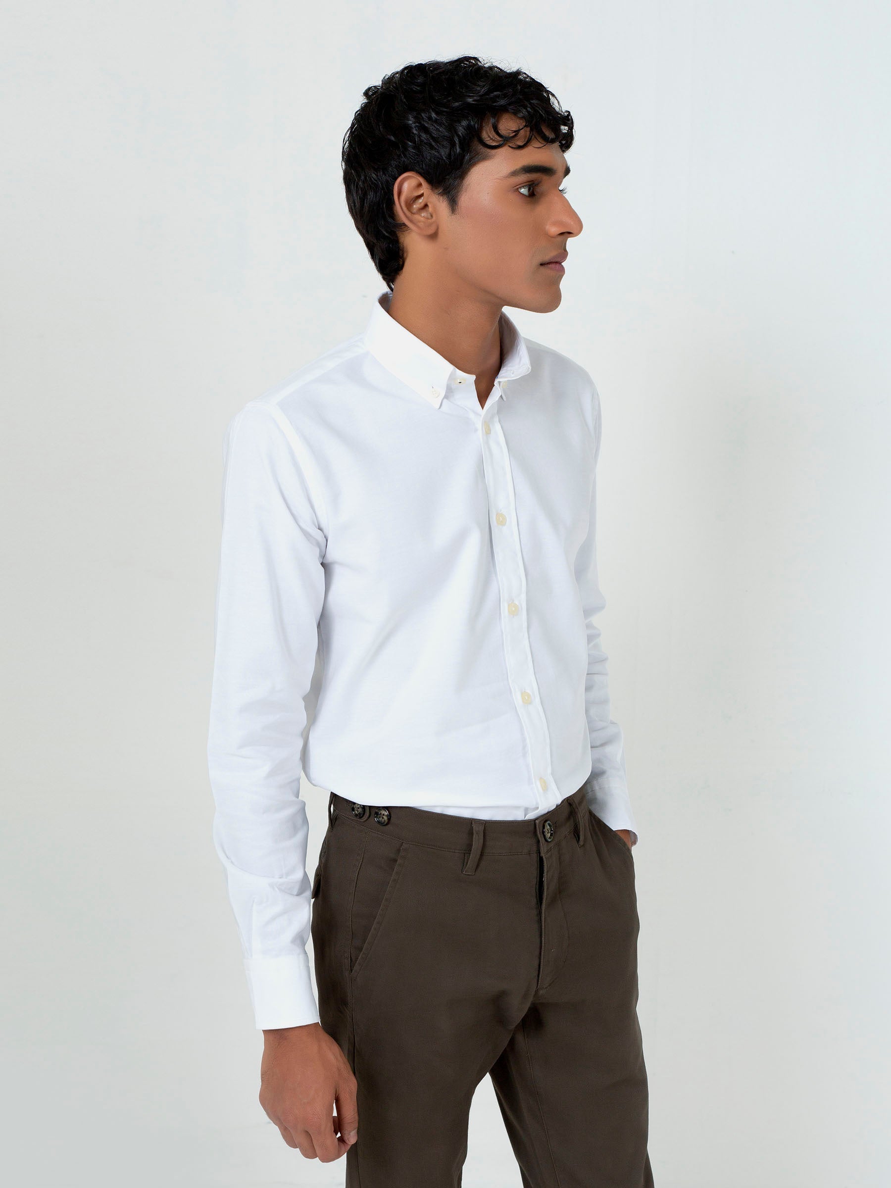 White Oxford Button Down Shirt