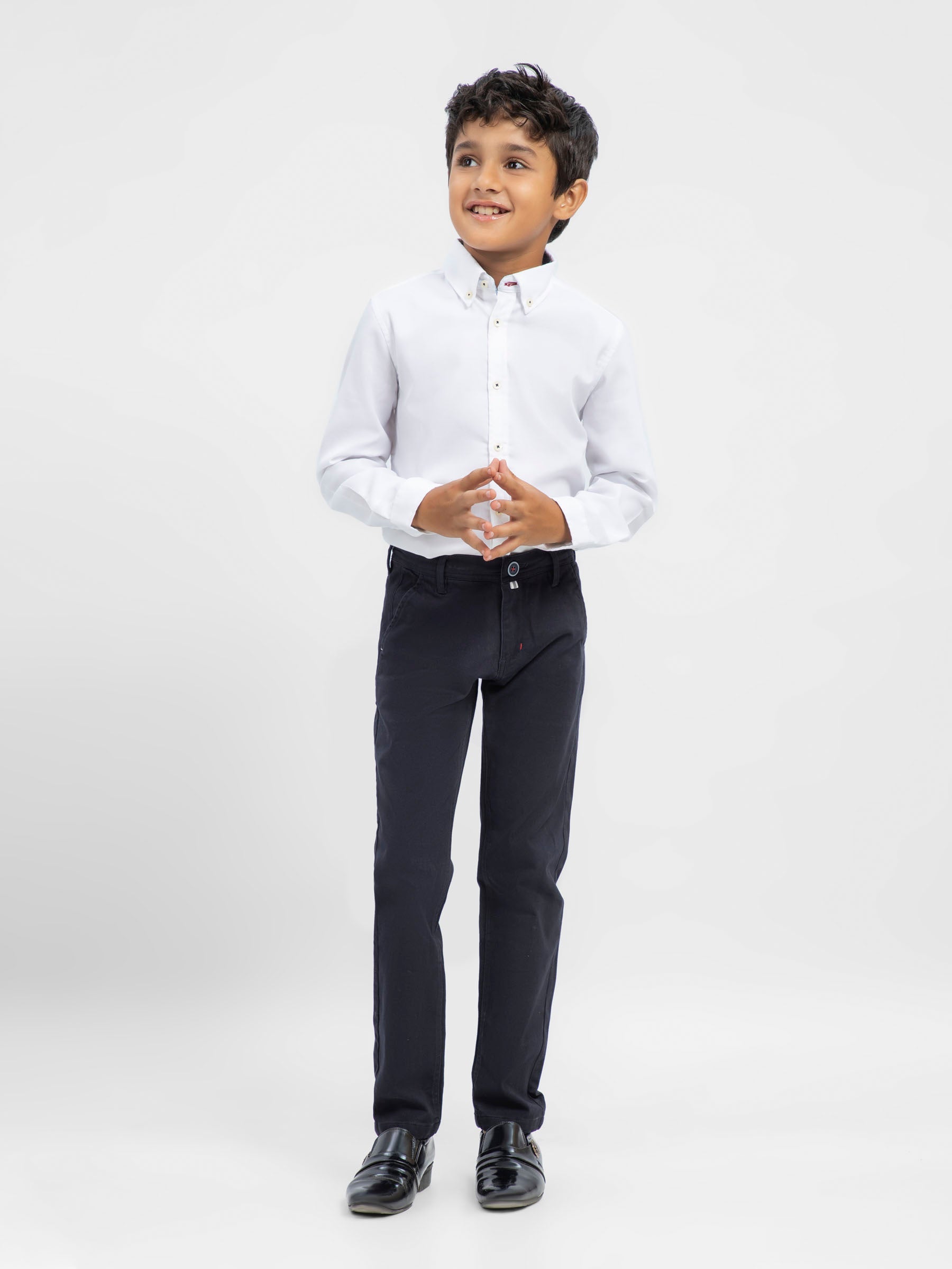 White Oxford Long Sleeve Casual Shirt