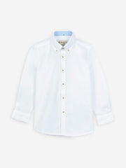 White Oxford Long Sleeve Casual Shirt