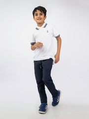 White Pique Casual Tipped polo
