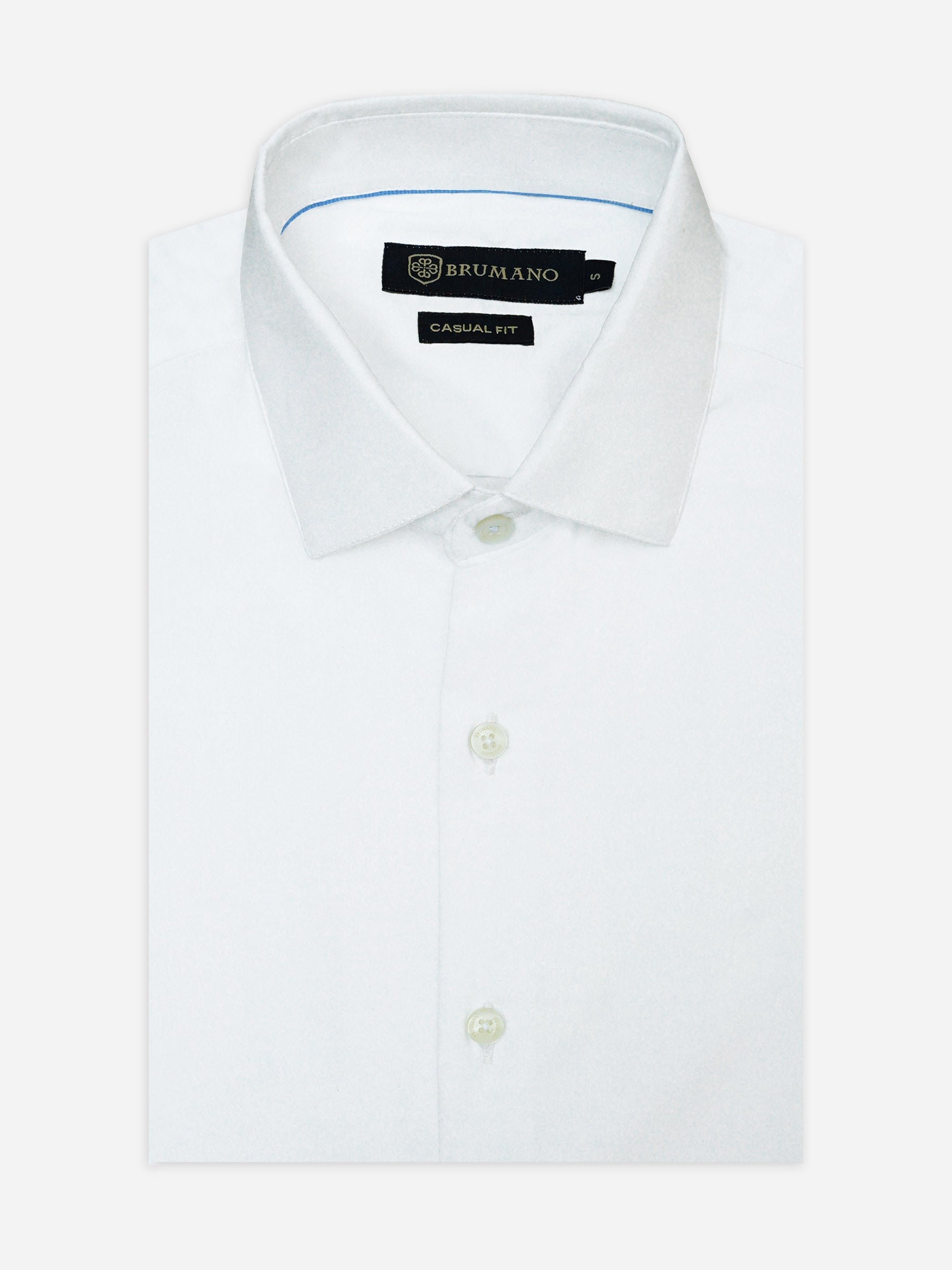 White Satin Shirt With High Collar