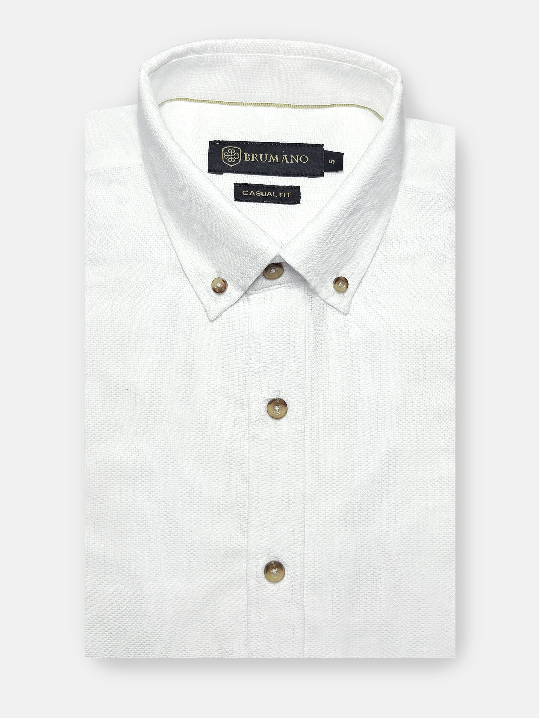 White Structured Button Down Shirt