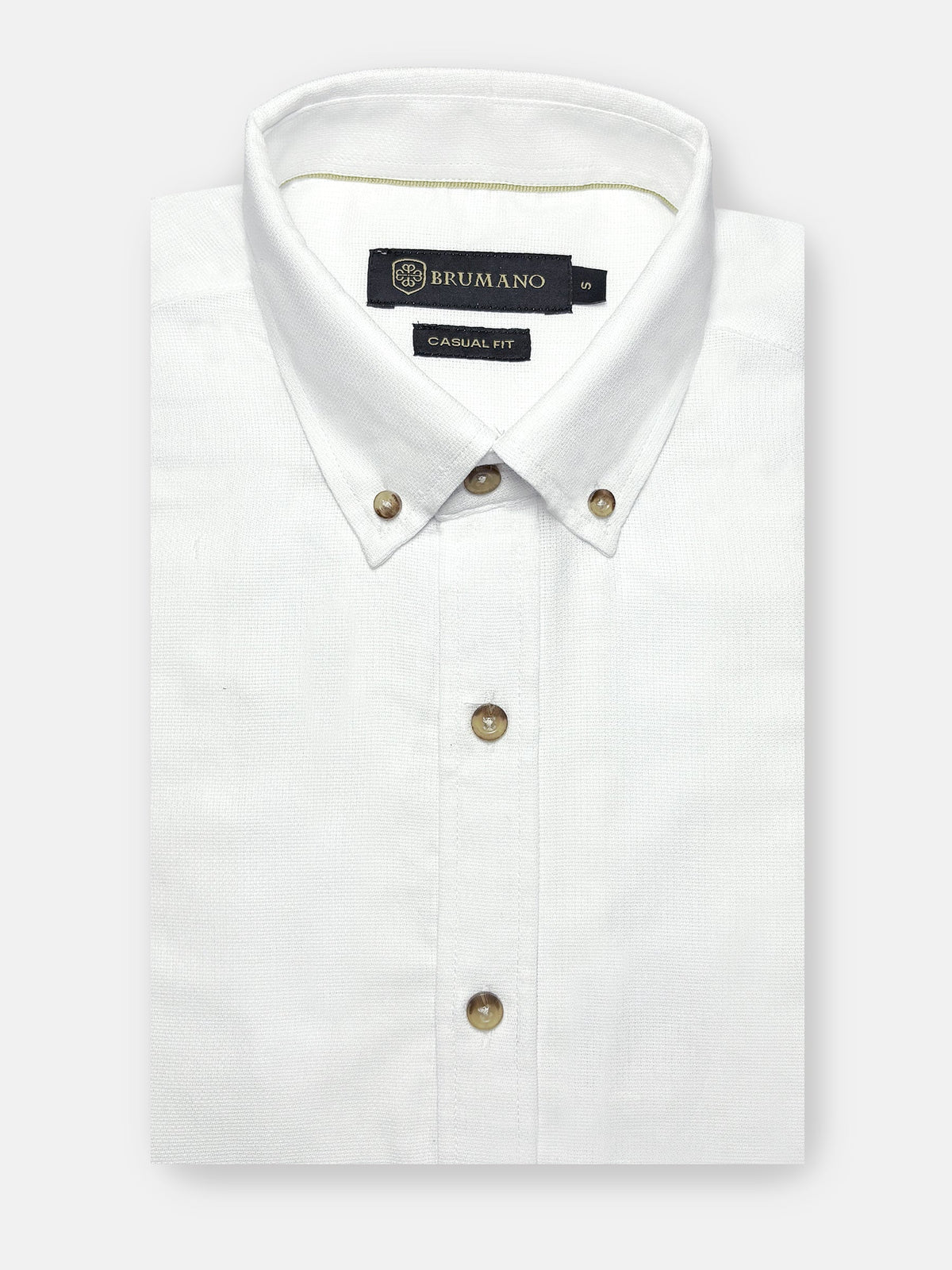 White Structured Button Down Shirt