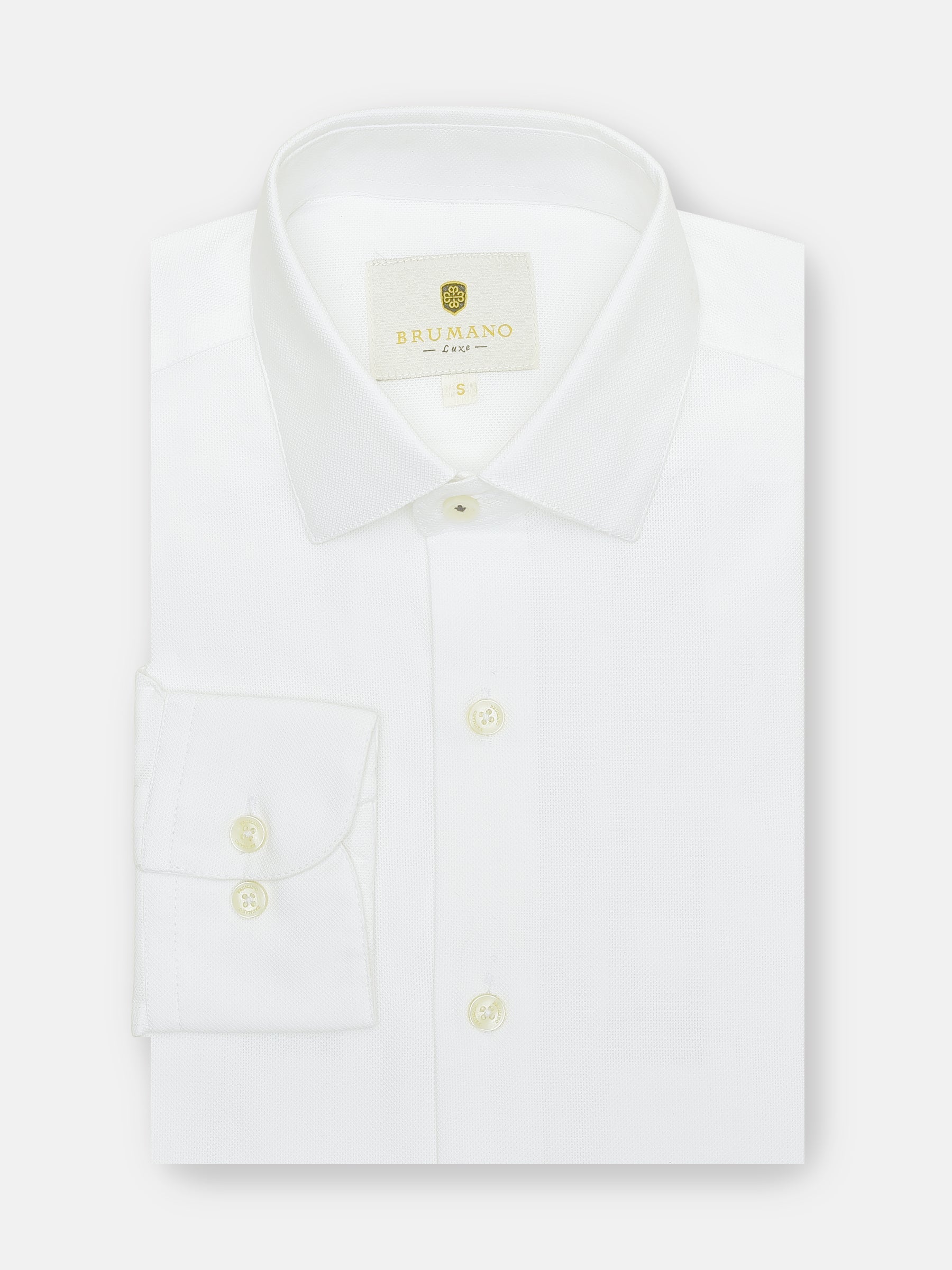 White Structured Formal Shirt - Luxe