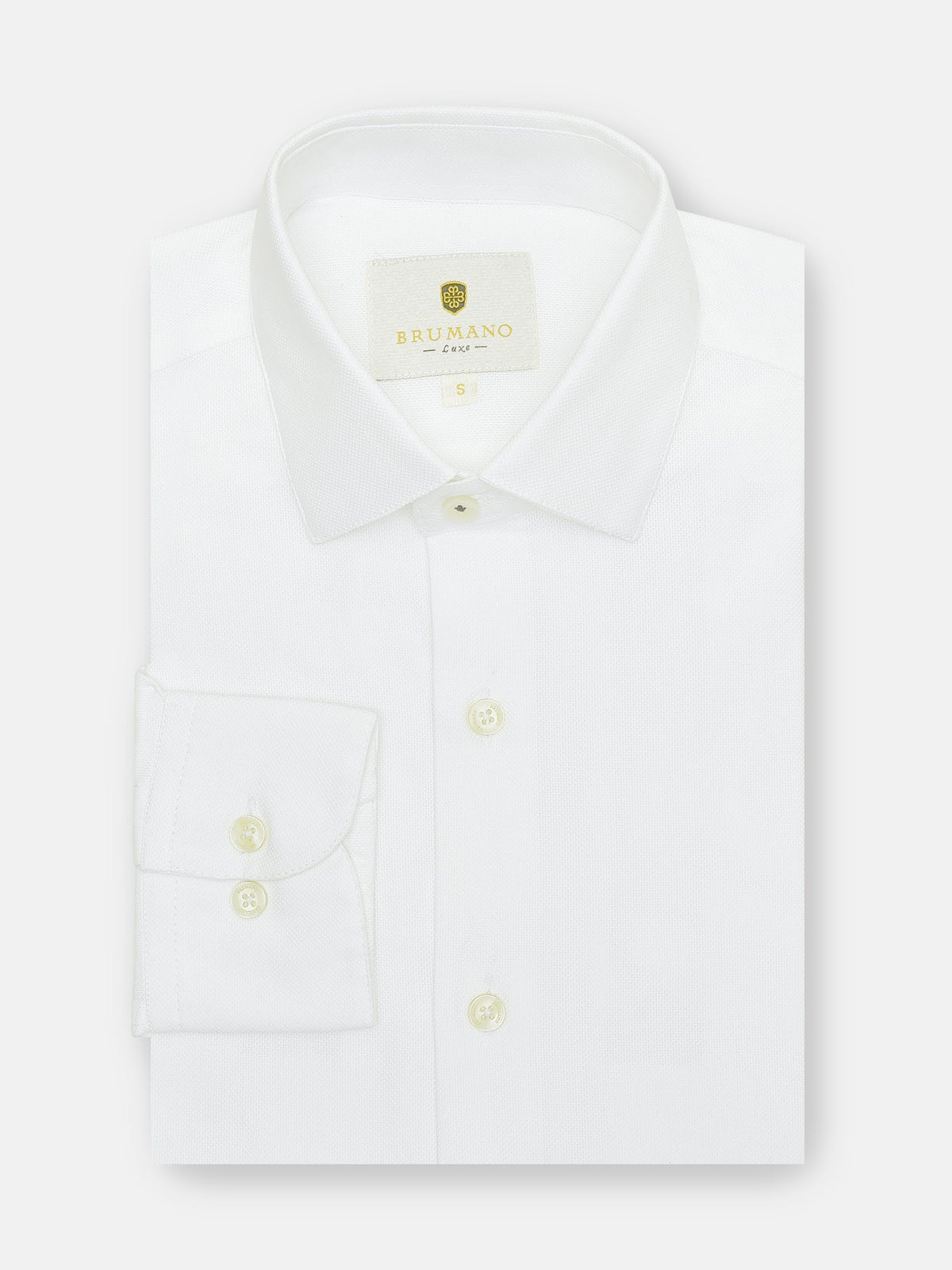 White Structured Formal Shirt - Luxe