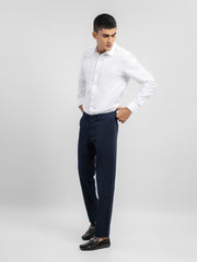 White Structured Formal Shirt